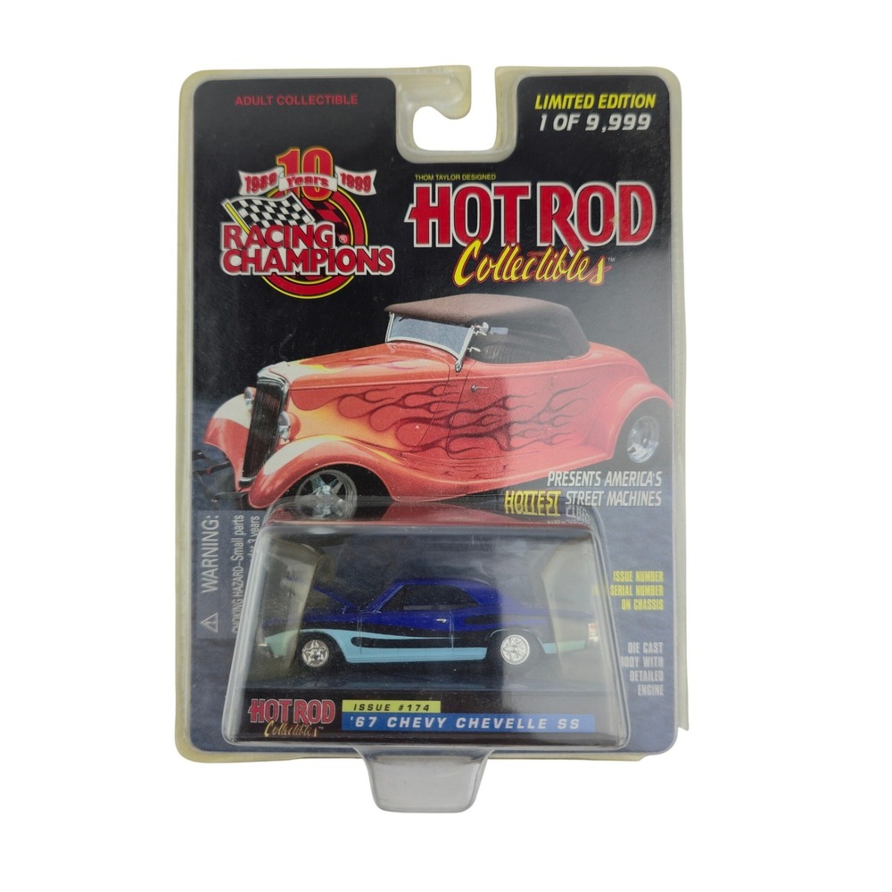 Racing Champions 67 Chevy Chevelle SS Hot Rod Collectibles Issue 174 Blue 1:64